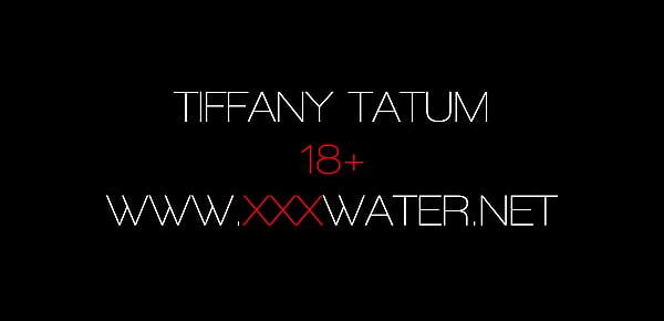  Euro pornstar Tiffany Tatum swims and masturbates